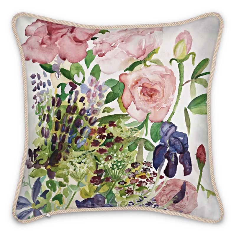 Summer Roses Silk Cushion