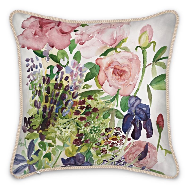 Summer Roses Silk Cushion